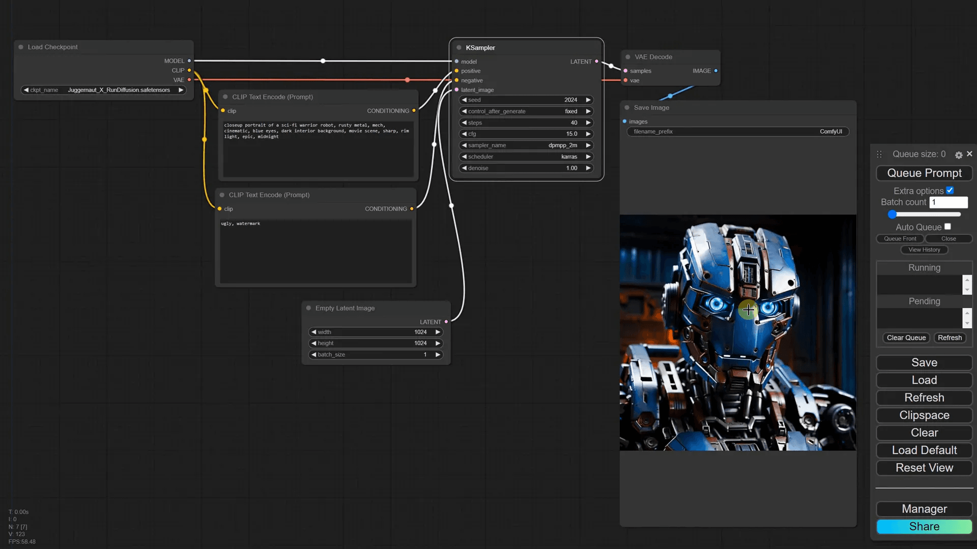 การอธิบายเกี่ยวกับค่า CFG
