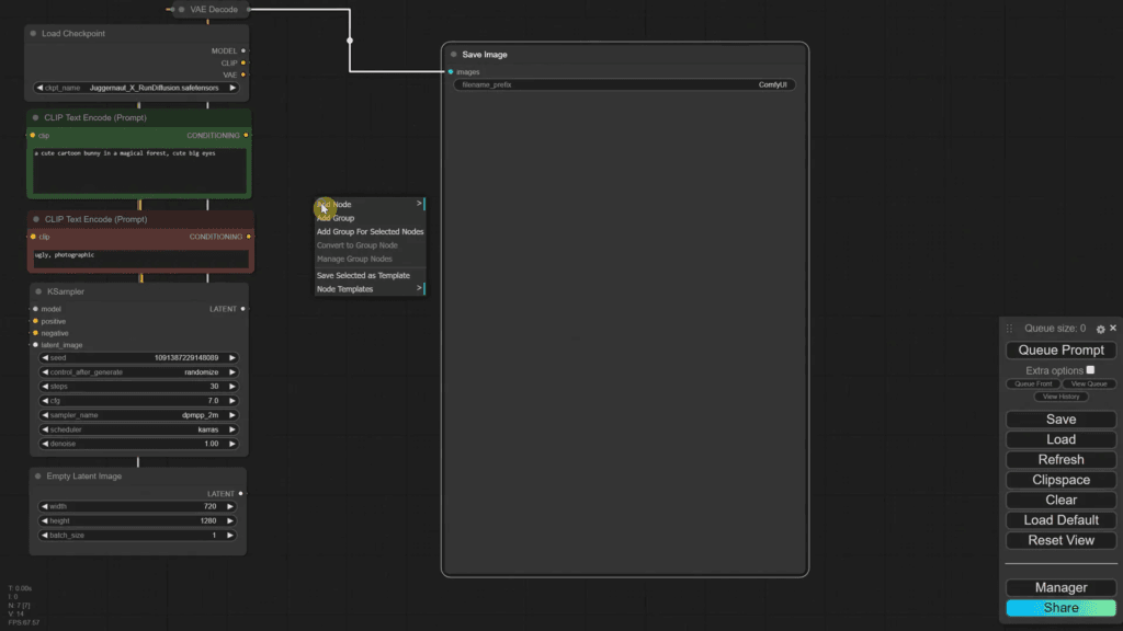 การปรับเปลี่ยนขนาดภาพใน ComfyUI