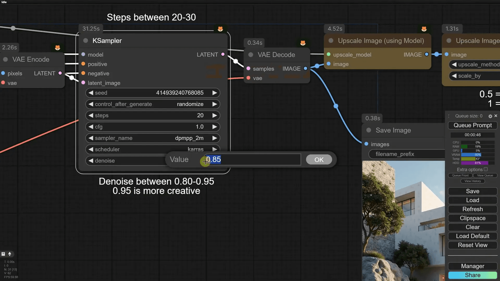 ค่า Deno ที่เหมาะสม