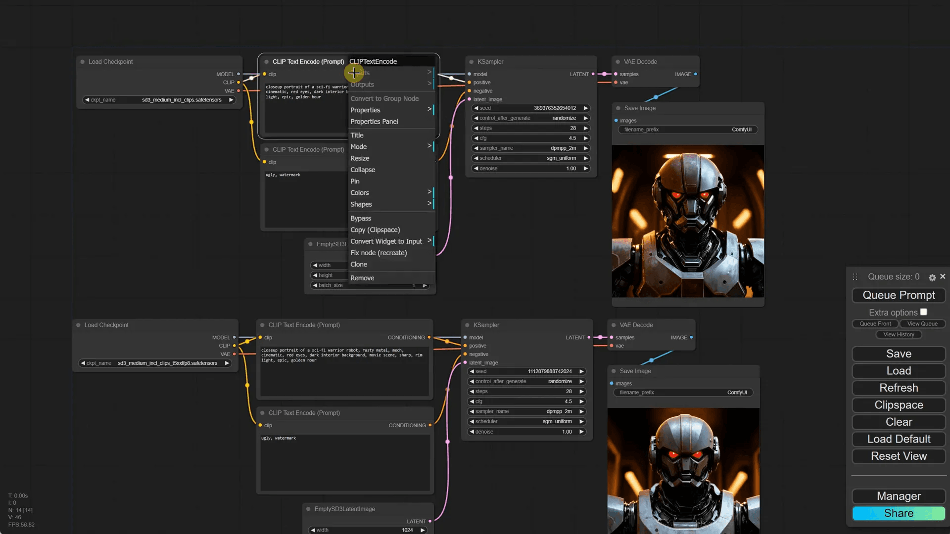 การแปลง widget เป็น input สำหรับ positive prompt
