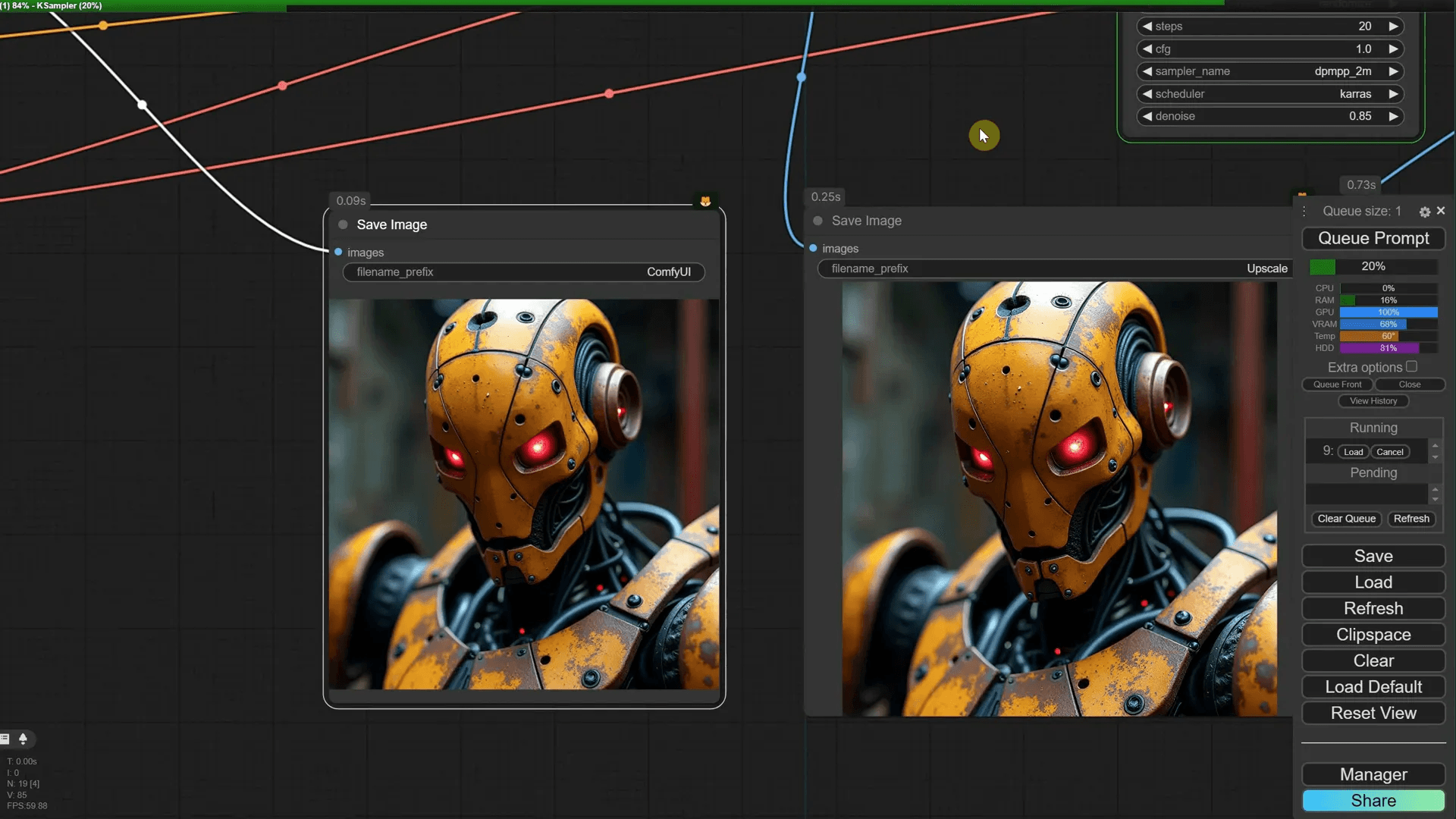 การใช้โมเดลอัปสเกลที่แตกต่างกัน