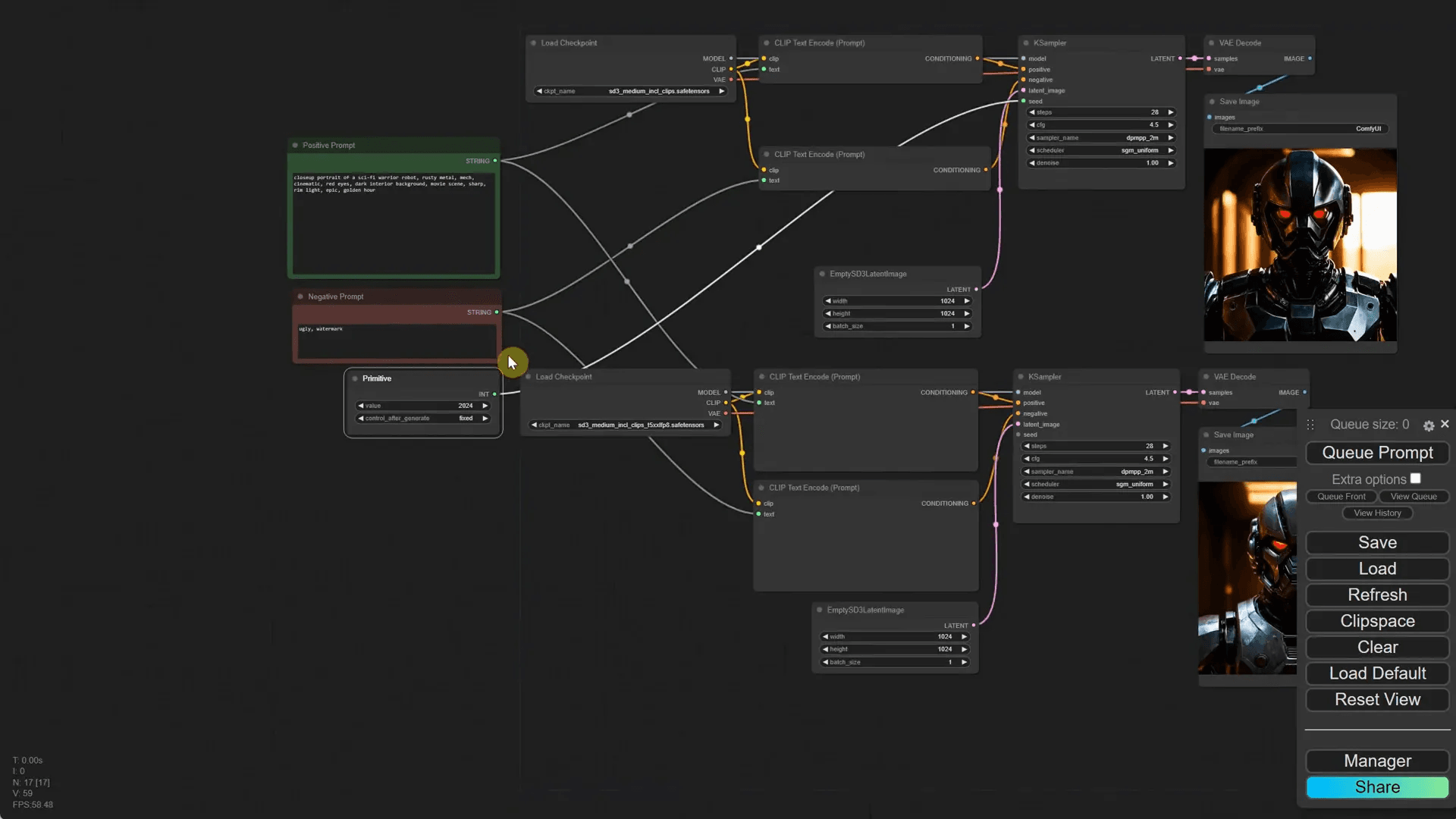 การคัดลอกและวาง workflow สำหรับการเปรียบเทียบ