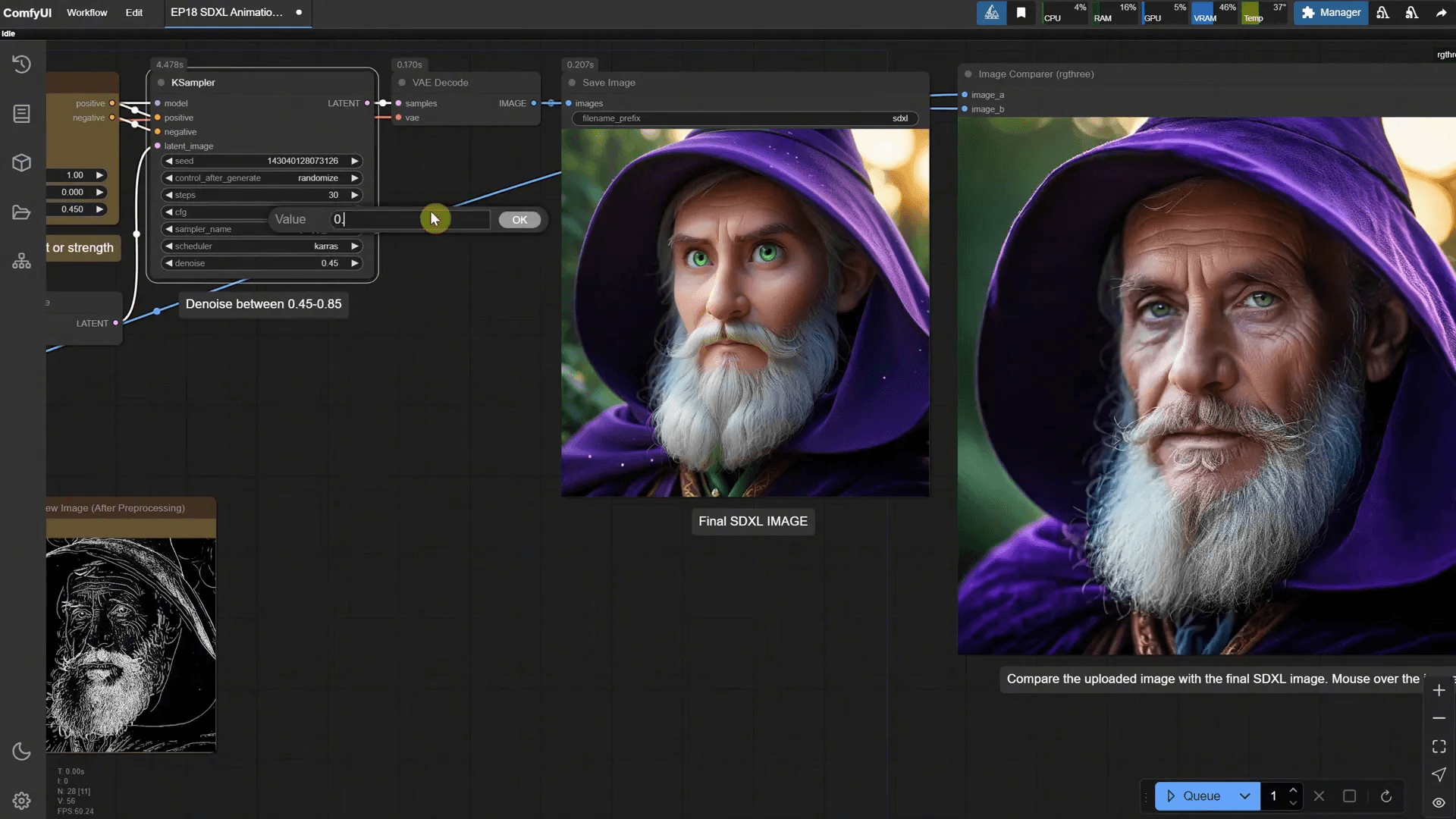 ตัวอย่างภาพการ์ตูนที่สร้างจาก SDXL
