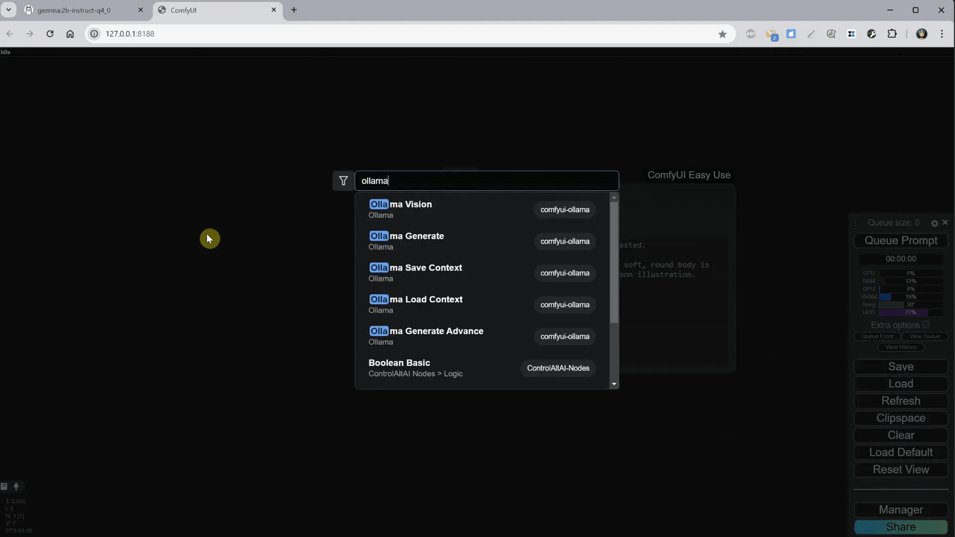 การปรับแต่งคำสั่งในโหนด AL Generate Advanced