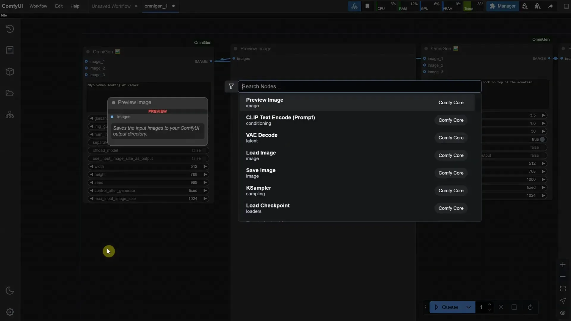 การสร้าง Workflow ใหม่ใน ComfyUI