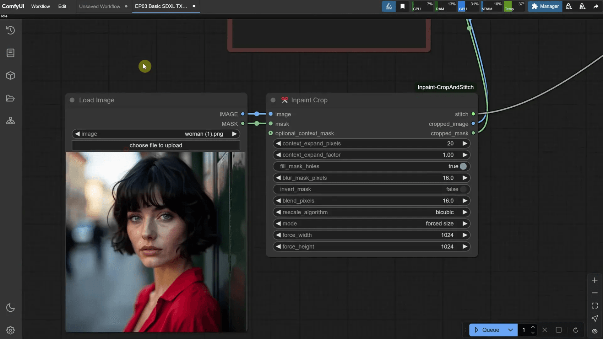 Opening Mask Editor