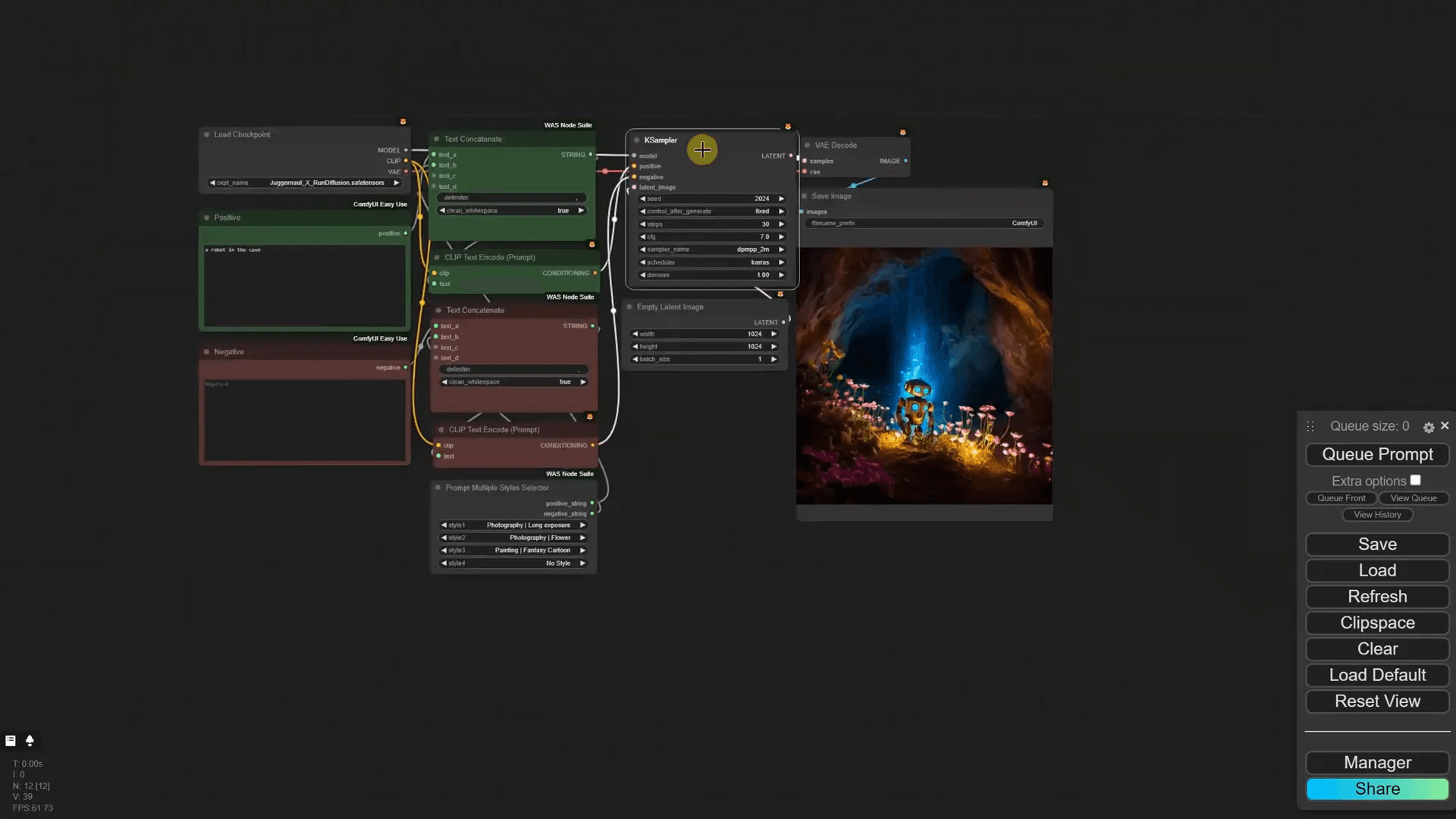 การใช้ Text Concatenate Node ในการบีบอัด Workflow