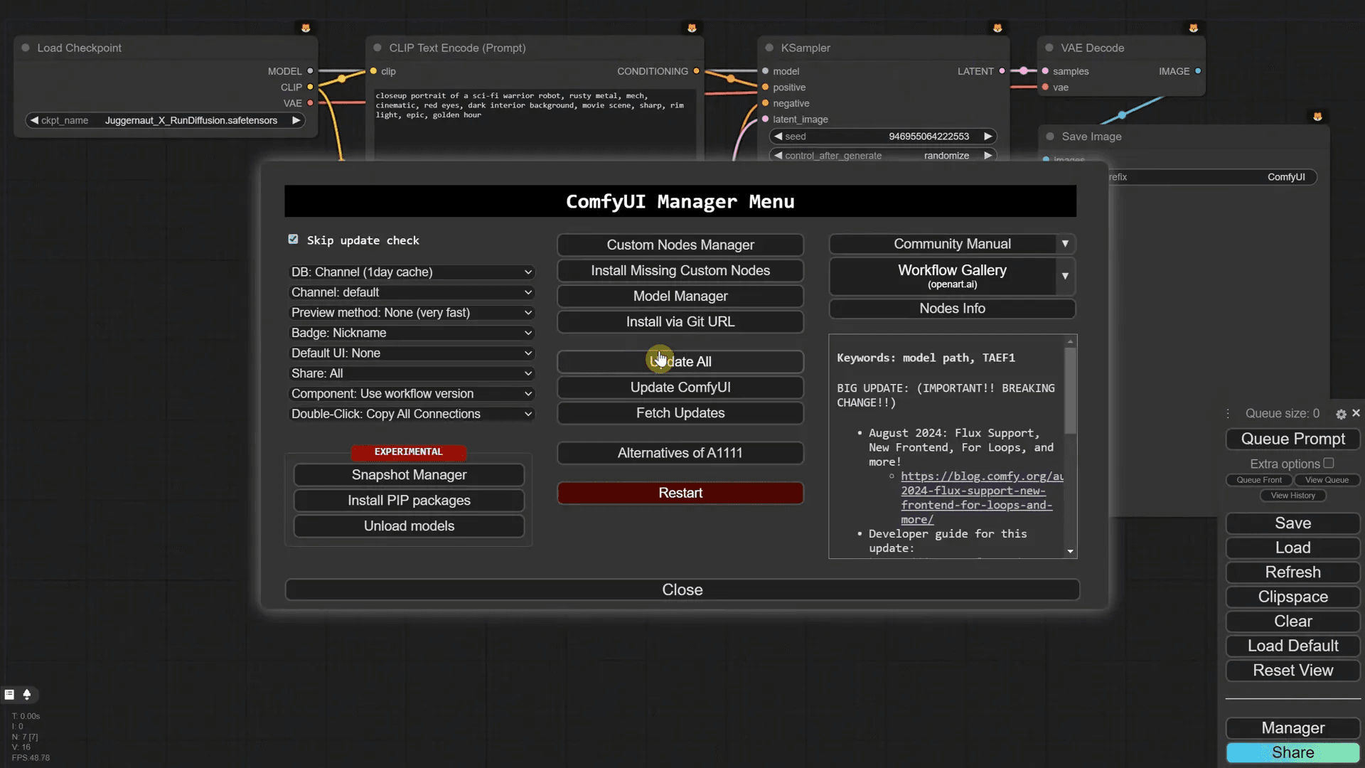 ภาพรวมของ ComfyUI ใหม่