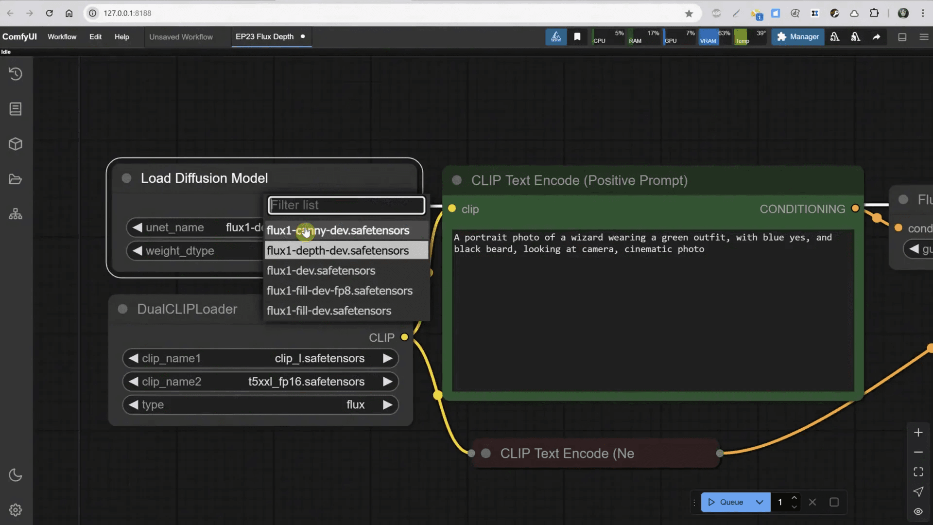 Using Flux Canny and Depth Models