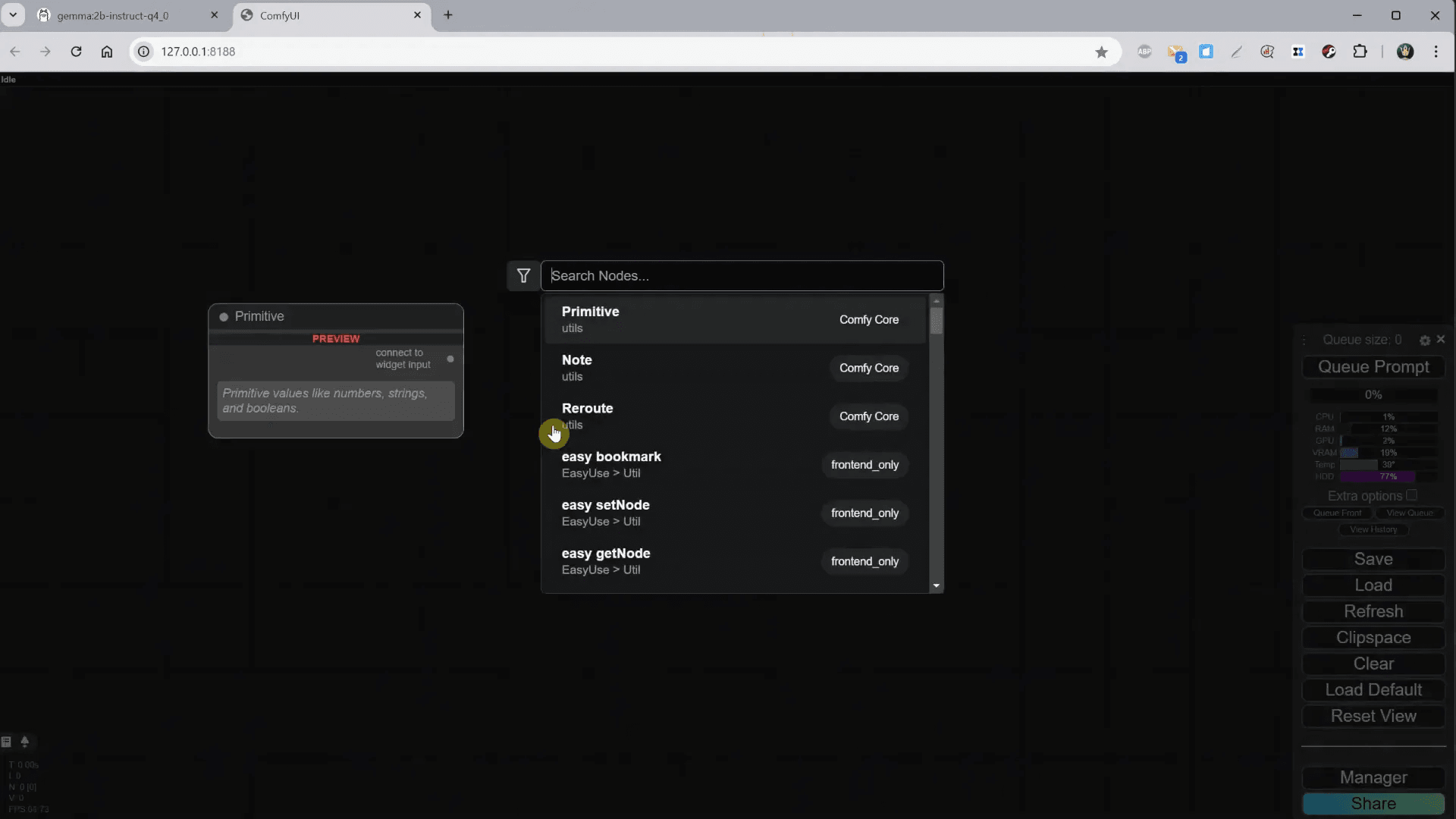 การเคลียร์แคนวาสใน ComfyUI
