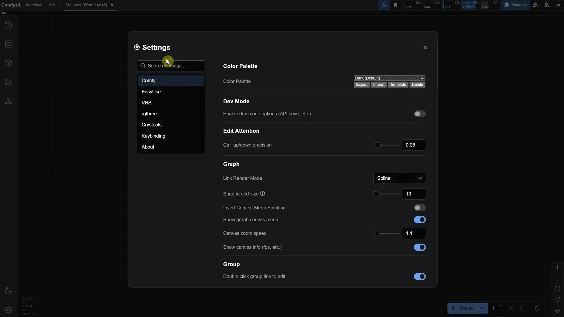 การตั้งค่าอินเตอร์เฟซใหม่ใน ComfyUI