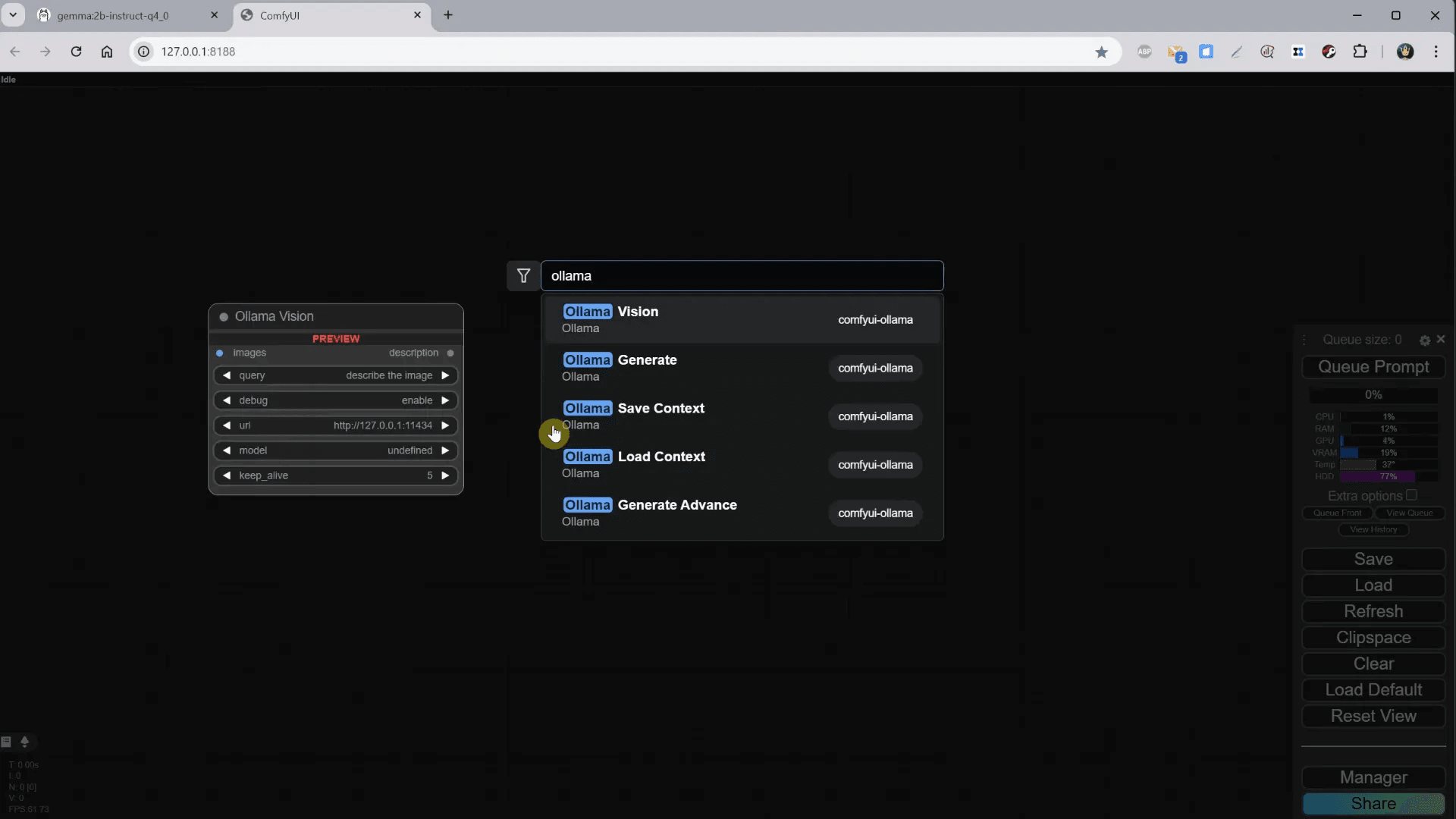 การสร้างโหนด AL Generate ใน ComfyUI