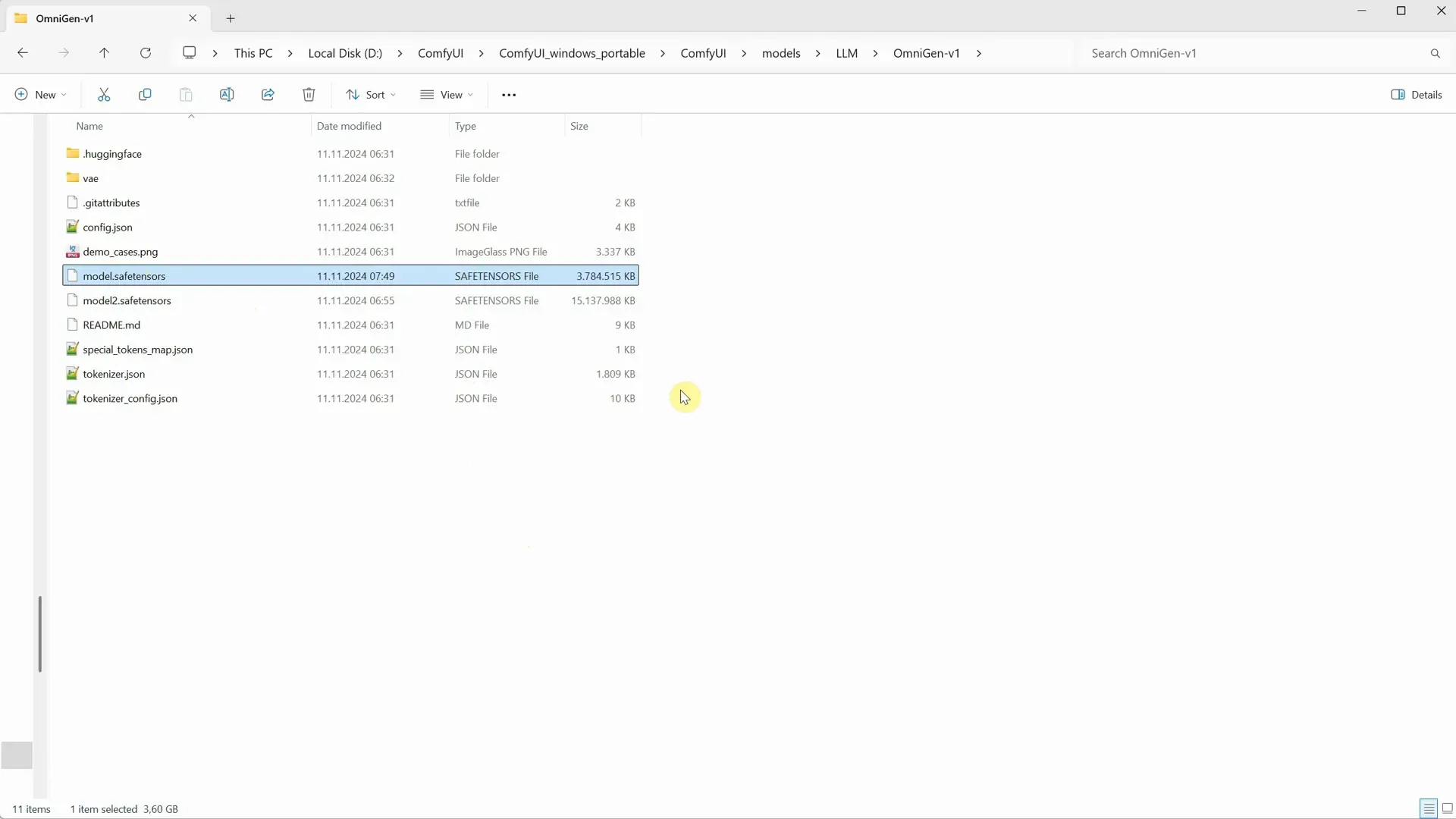 การเปลี่ยนชื่อโมเดล OmniGen