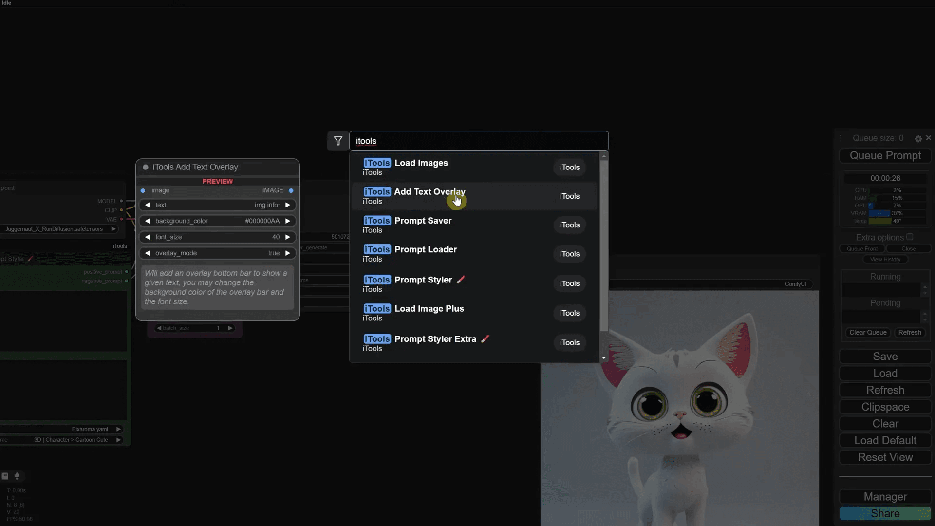 การเพิ่ม Text Overlay