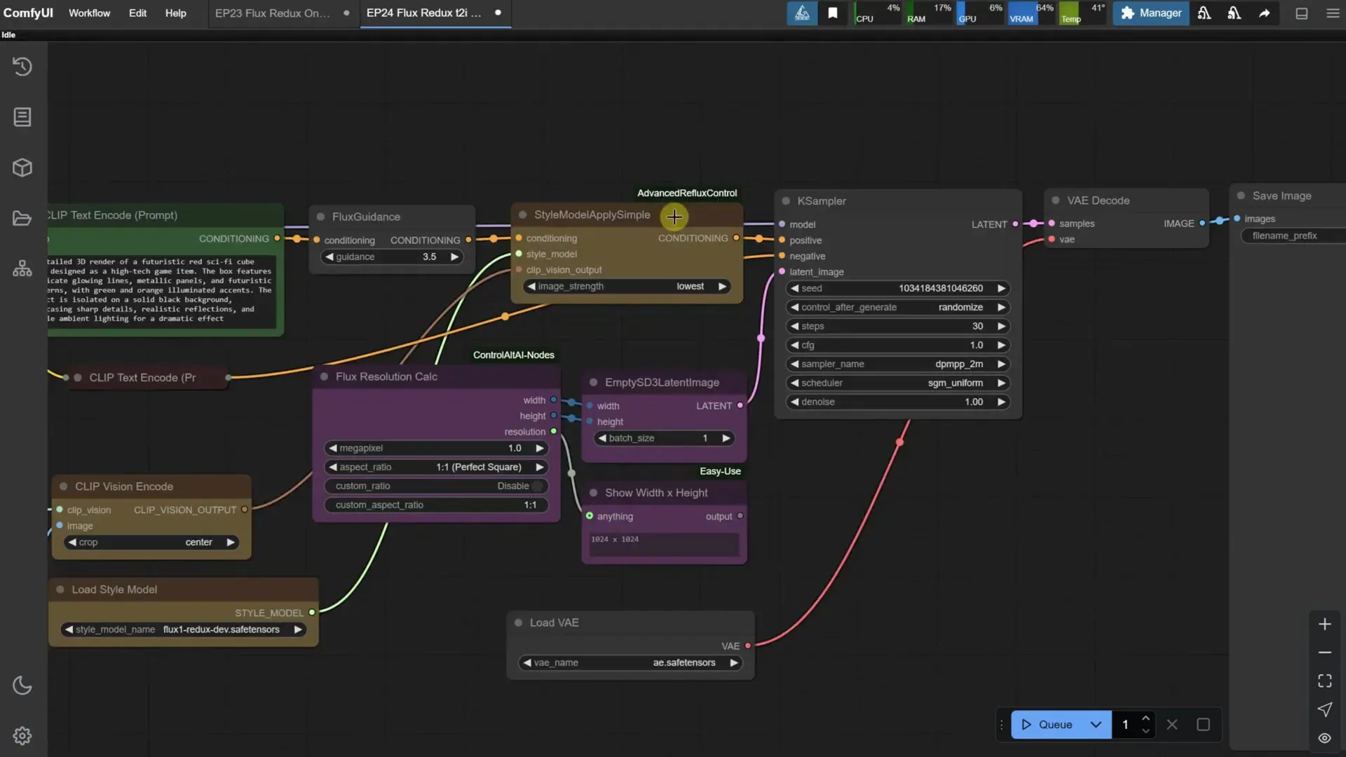 Screenshot of Custom Node installation