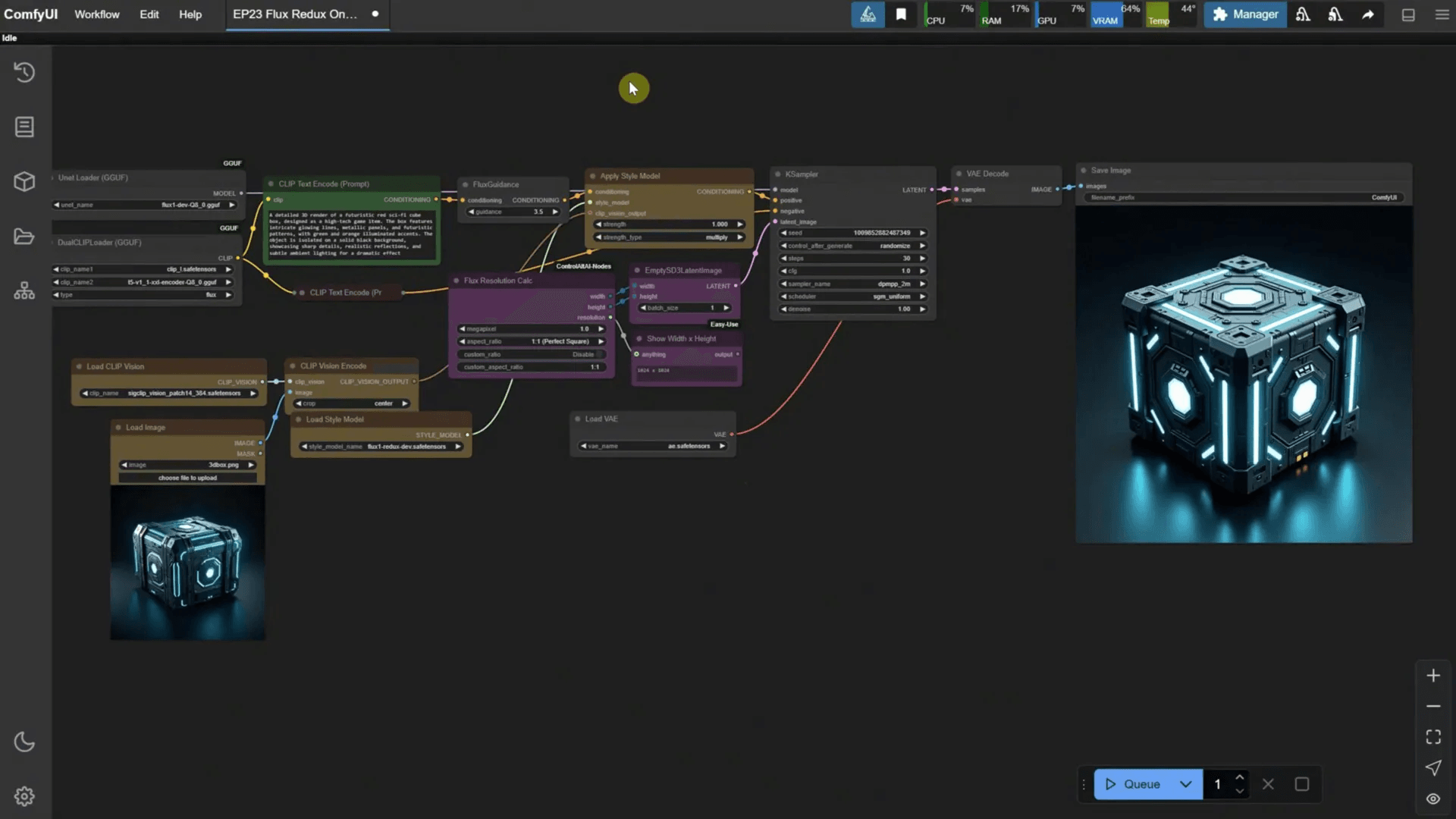 Screenshot of adjusting image strength